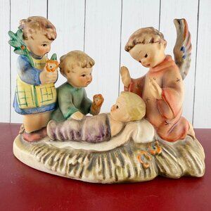 Vintage Goebel Hummel "Silent Night" Candle Holder Figurine TMK-5 W. Germany